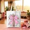 Breast Cancer Pink Bow Cross Tote Bag, Awareness Faith Christian Gift Shopper